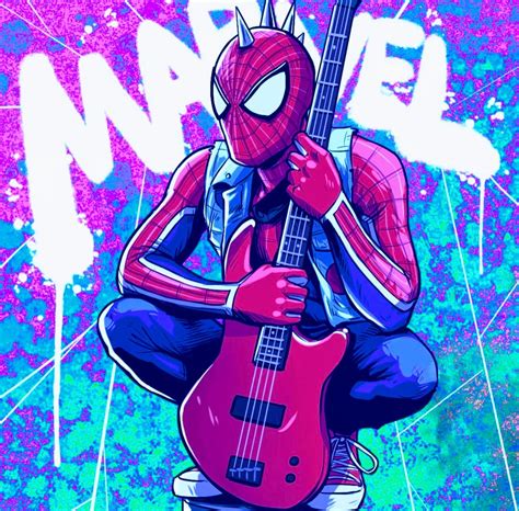 Spider-Punk, Spider-Man | Marvel spiderman art, Spiderman art, Spiderman