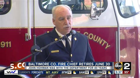 Baltimore County Fire chief to retire June 30 - YouTube