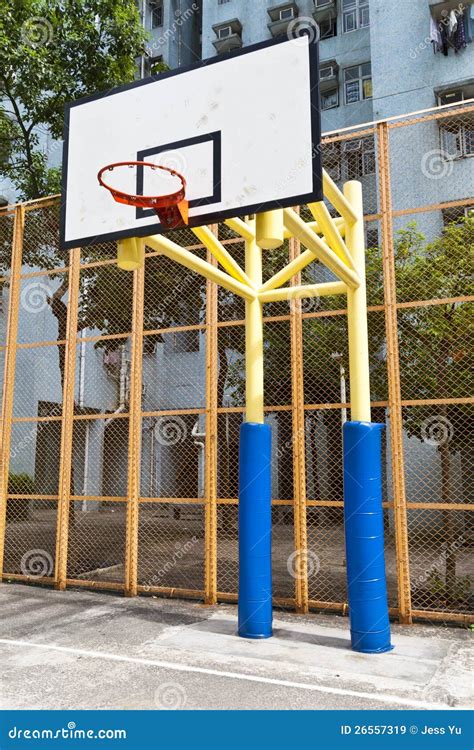 Basketball Court in Perspective View Stock Image - Image of circle ...