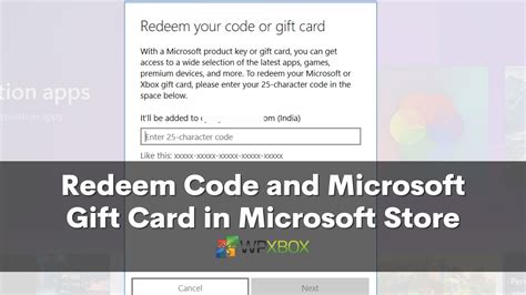 Redeem Code & Microsoft Gift Card in Microsoft Store (Windows)
