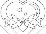 Kissing Fish Coloring Pages sketch template