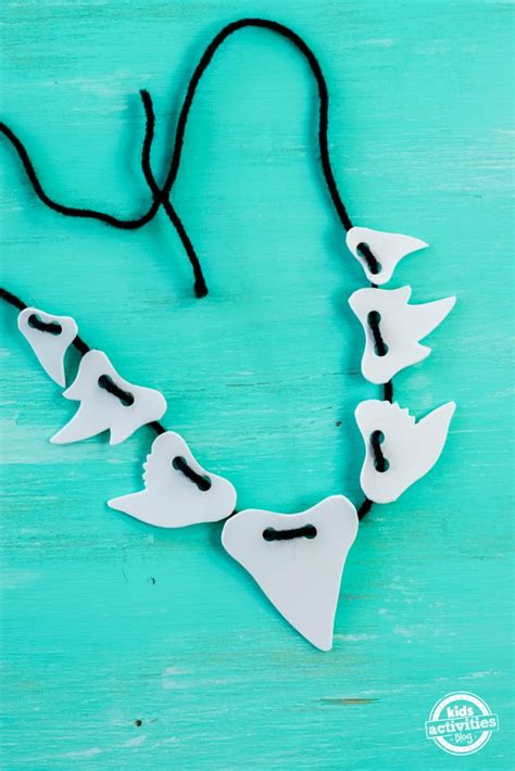 How To Make Shark Teeth Necklace | Kids Activities Blog