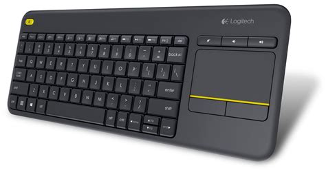 K400 Plus Black Wireless Touch Keyboard (UK Layout)