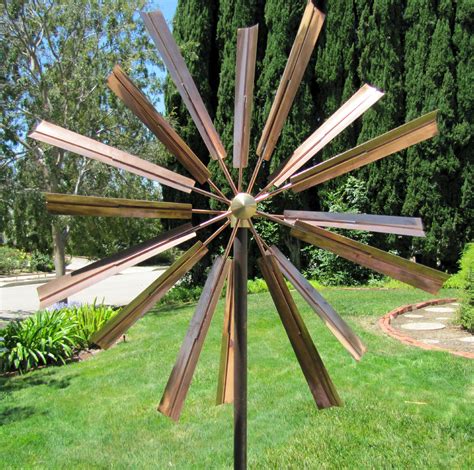 Copper And Steel Kinetic Wind Sculpture - LOVELAND SCULPTURE WALL