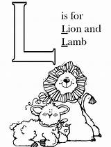 AfterMarketpl  Lion And lamb Abc coloring Pages Bible sketch template
