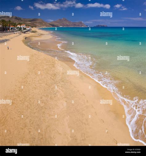 Porto Santo beach, aerial view, Madeira islands Stock Photo - Alamy