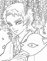 Demon Slayer Makomo Y Sabito Coloring Pages  sketch template