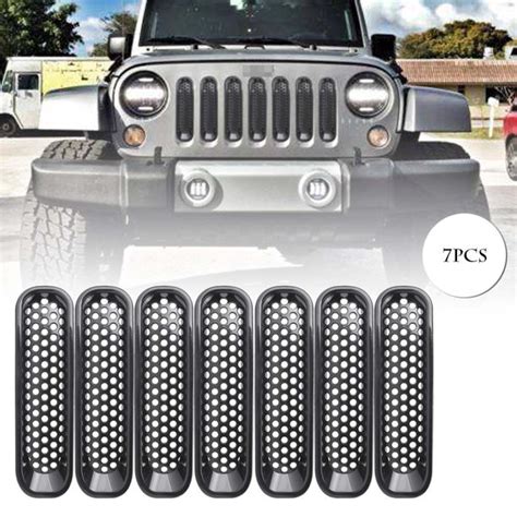 GZYF 7Pcs Jeep Front Grille Grill Mesh Insert for 2007-2017 Jeep ...