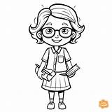 Teacher Coloring Page For Kids  Free Printable People coloring Pages sketch template