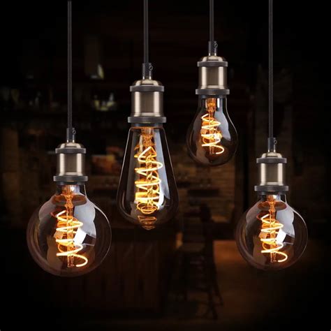 Aliexpress.com : Buy COB LED Filament Edison light Bulbs Decorative Edison lamp E27 110V 220V ...