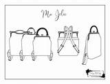 FREE Ma Jolie Bag/Backpack/Purse Coloring Page  Vintage Little Lady sketch template