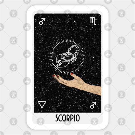 Scorpio Tarot Card - Scorpio Zodiac Sign - Sticker | TeePublic