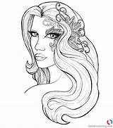 Hipster Coloring Pages Long Hair Girl  Free Printable sketch template