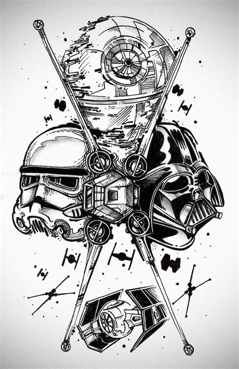24 Out of this World Star Wars Tattoos #StarWars #tattoos | Star wars tattoo, Star wars drawings ...