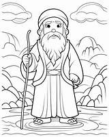 Moses Coloring Pages Exodus From The Bible sketch template