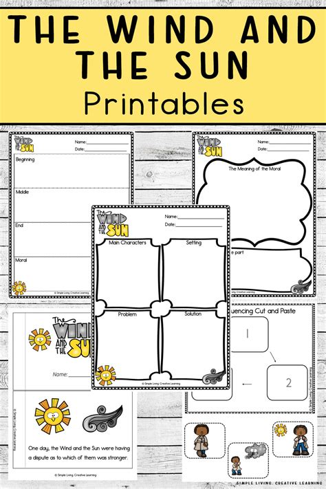 Aesop's Fables: The Wind and the Sun Printables - Simple Living ...