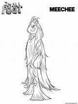 Smallfoot Meechee Coloring Page Printable sketch template