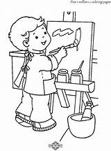 Painter Coloring Pages  Nation sketch template