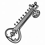 Captivating Sitar Strokes sketch template