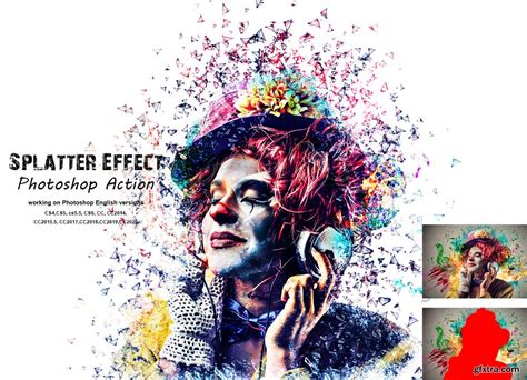 CreativeMarket - Splatter Effect Photoshop Action 5409262 » GFxtra