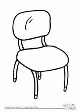 School Chair Coloring Pages sketch template