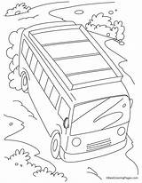 Fast Moving Bus On A Slope Coloring Page Download Free  sketch template