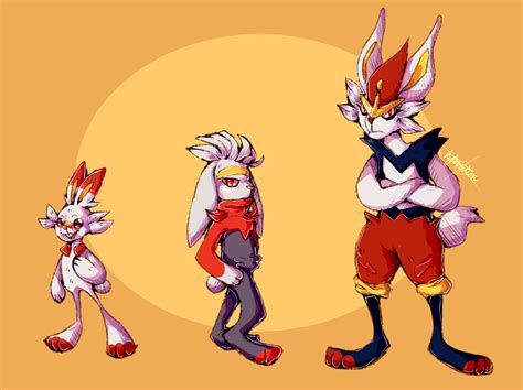 SCORBUNNY EVOLUTION LINE by grimestrudel on DeviantArt