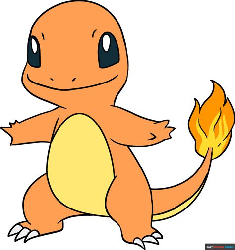 How to Draw Charmander from Pokémon- Really Easy Drawing Tutorial