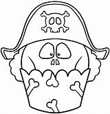 Free Crânio pirata esqueleto Desenhos Animados Para colorir De Cupcake  sketch template