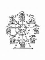 Free Ferris Wheel To Color Coloring Page  Printable sketch template