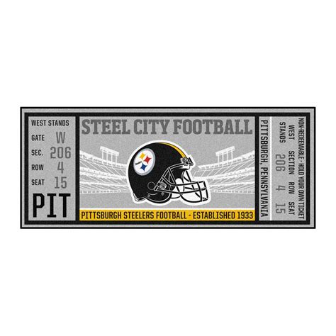 NFL - Pittsburgh Steelers Ticket Runner | AmericanGamingSupply