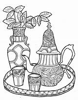 Tea Set Coloring Pages At GetColoringscom  Free Printable Colorings sketch template
