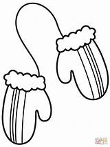 Pair Of Mittens Coloring Page Coloring Pages sketch template
