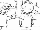 Caillou Coloring Pages sketch template