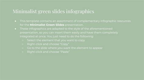 Minimalist Green Slides Infographics | Google Slides & PPT