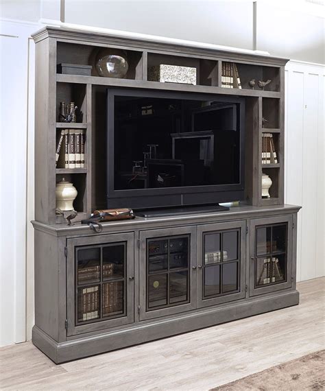 Rustic Gray 2 Piece Modern Entertainment Center - Churchill | RC Wille… | Modern entertainment ...