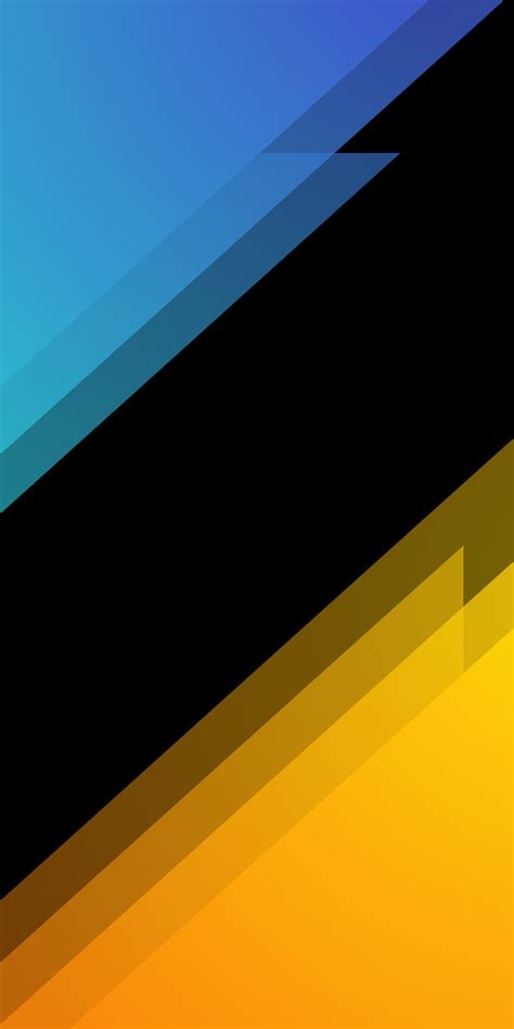 Abstract, orange, amoled, blue, black, dark, pattern, yellow, minimalist, lines HD phone ...