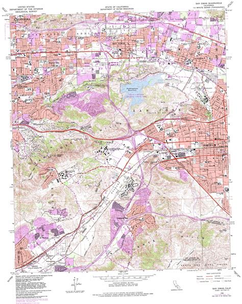 San Dimas topographic map 1:24,000 scale, California