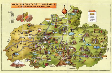 Blog Guaytambo: MAPA TURISTICO DE TUNGURAHUA