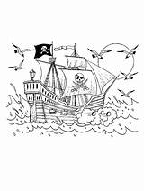 Pirate Ship coloring Pages sketch template