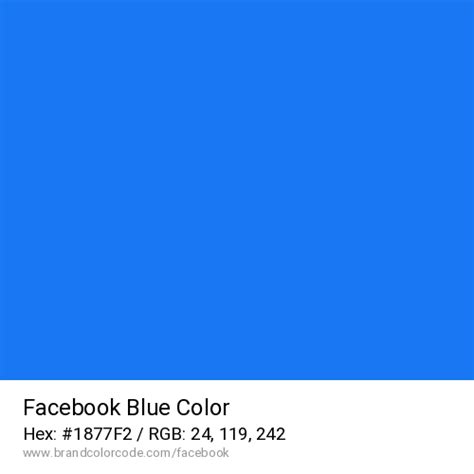 Facebook Brand Color Codes » BrandColorCode.com