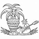 Hawaiian Luau Coloring Page · Creative Fabrica sketch template