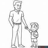 Father And Son Coloring Page  Easy Drawing Guides sketch template