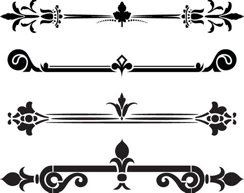 Vector set of classic monograms. Curl at the end of the text. Pattern ...