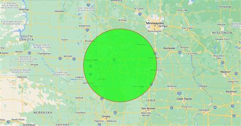 100 MILE RADIUS : Scribble Maps