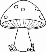 Premium Vector  Mushroom Illustration Black And White outline sketch template