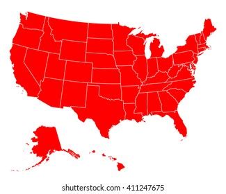 Usa Map Red: Over 32,290 Royalty-Free Licensable Stock Vectors & Vector Art | Shutterstock