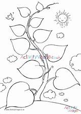Beanstalk Colouring Page sketch template