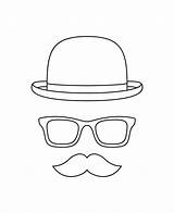 Mustache Coloring Pages For Kids sketch template
