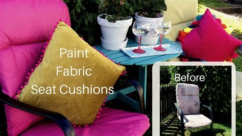 How To Paint Garden Seat Outdoor Cushions - YouTube